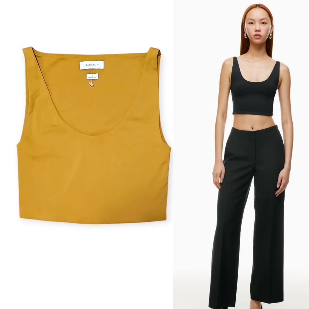 ARITZIA Babaton Contour scoopneck Crop Tank Top Size S